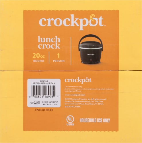Crock-Pot™ On-The-Go Personal Lunch Food Warmer - Black Perspective: bottom