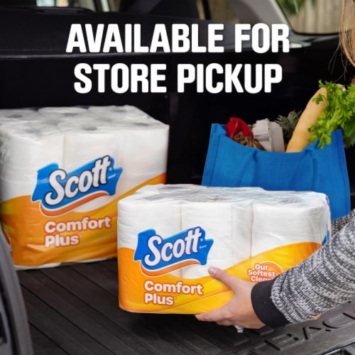 Scott Comfort Plus Toilet Paper Double Rolls 1 Ply Toilet Tissue Perspective: bottom