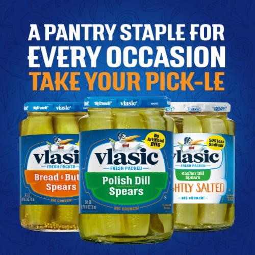 Vlasic Polish Dill Pickle Spears Perspective: bottom