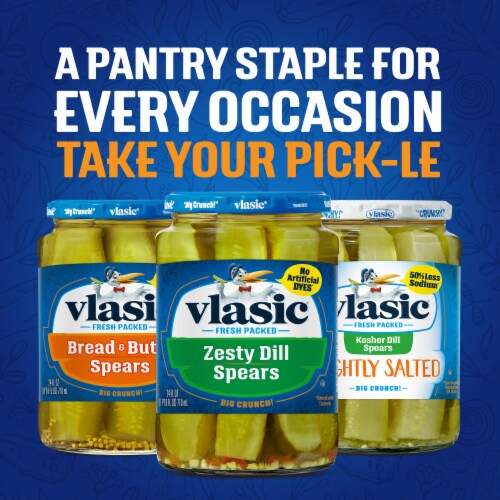 Vlasic Keto Friendly Zesty Dill Pickle Spears Perspective: bottom