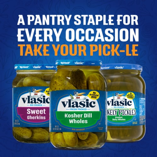 Vlasic Kosher Keto Friendly Dill Whole Pickles Perspective: bottom