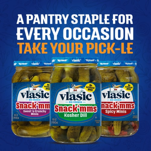 Vlasic Keto Friendly Snack'mms Kosher Pickles Dill minis Perspective: bottom