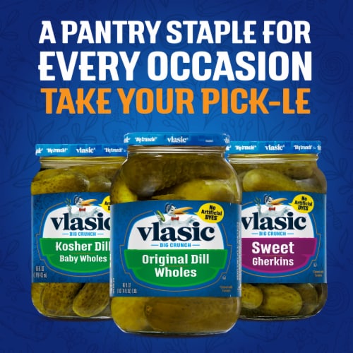 Vlasic Keto Friendly Original Dill Whole Pickles Perspective: bottom