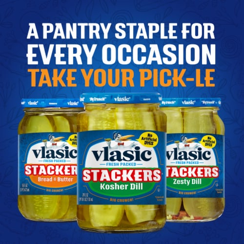 Vlasic Stackers Keto Friendly Kosher Dill Pickles Perspective: bottom