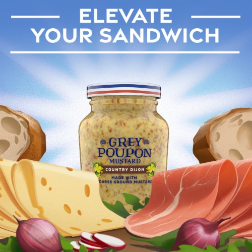 Grey Poupon Country Dijon Coarse Ground Mustard Perspective: bottom
