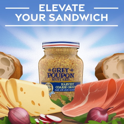 Grey Poupon Harvest Coarse Ground Dijon Mustard Perspective: bottom