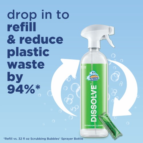 Scrubbing Bubbles® Dissolve™ Concentrated Pod Bathroom Cleaner Starter Kit Perspective: bottom