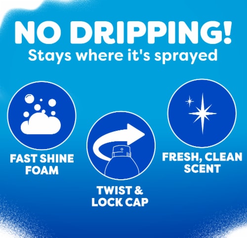 Windex Fast Shine Foam Glass Cleaner No-Drip Aerosol Cleaning Spray Perspective: bottom