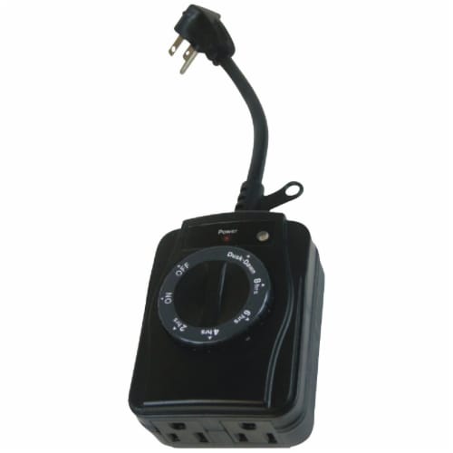 Prime® 2-Outlet Outdoor Light Sensing Countdown Timer Perspective: bottom