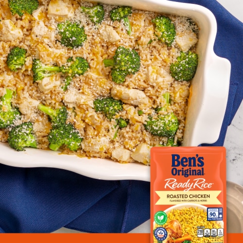 Ben's Original Ready Rice Roasted Chicken Flavored Rice, Easy Dinner Side, 8.8 oz Pouch Perspective: bottom