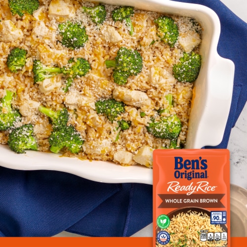Ben's Original Ready Rice Whole Grain Brown Rice, Easy Dinner Side, 8.8 oz Pouch Perspective: bottom