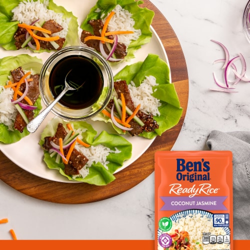 Ben's Original Ready Rice Coconut Jasmine Flavored Rice, Easy Dinner Side, 8.5 oz Pouch Perspective: bottom