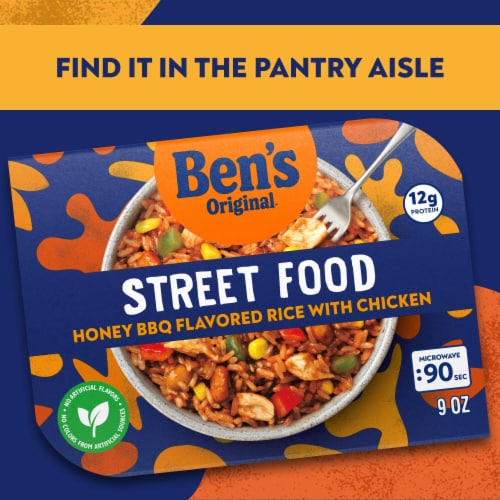 Ben's Original™ Street Food Honey BBQ Rice with Chicken Perspective: bottom
