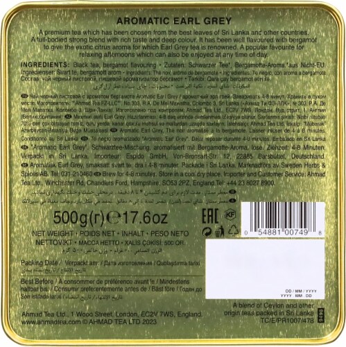 Ahmad Tea® Aromatic Earl Grey Tea Perspective: bottom