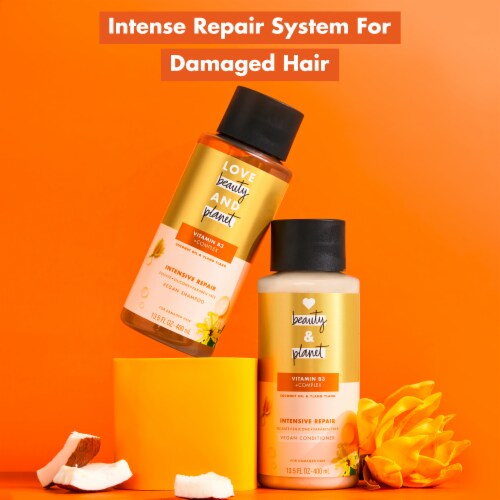 Love Beauty and Planet Coconut Oil & Ylang Ylang Shampoo with Vitamin B3 Perspective: bottom