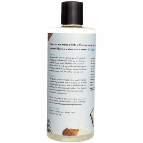 Love Beauty & Planet Radical Refresher Coconut Water & Mimosa Flower Hydrating Body Wash Perspective: bottom