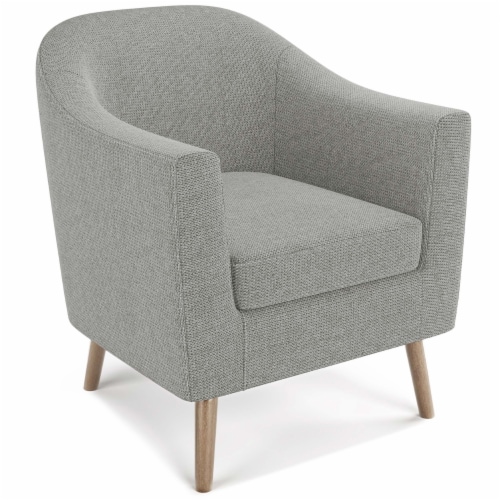 Simpli Home Thorne Accent Chair Contemporary Curved Design Deep Seat Durable Upholstered Fabr Single King Soopers
