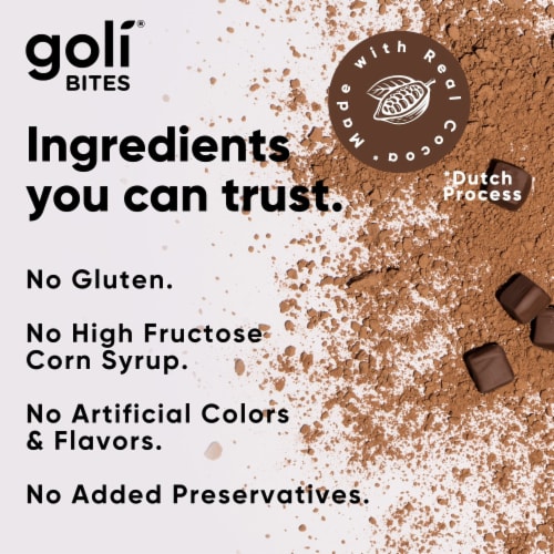 Goli® Nutrition Multi Vanilla Cocoa Chocolate Flavored Dietary Supplement Bites Perspective: bottom