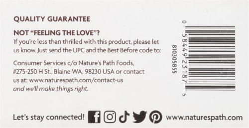 Nature's Path Organic® Chocolate Chip Instant Oatmeal Perspective: bottom