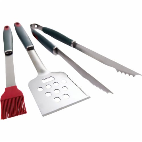 GrillPro Resin Handle Stainless Steel 3-Piece BBQ Tool Set 40025 Perspective: bottom