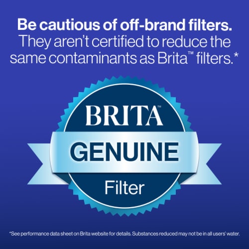 Brita Small 6 Cup Bright White Denali Water Filter Pitcher with Elite Filter Perspective: bottom