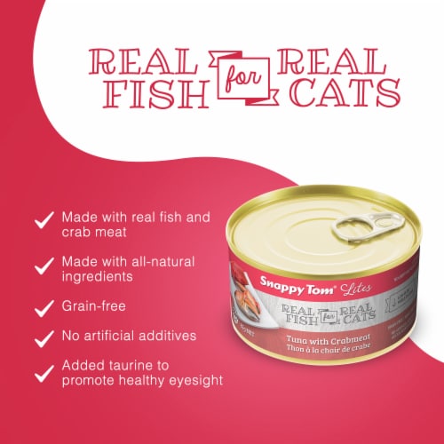 Snappy Tom Lites Tuna with Crabmeat 3oz (24 Pack) Perspective: bottom