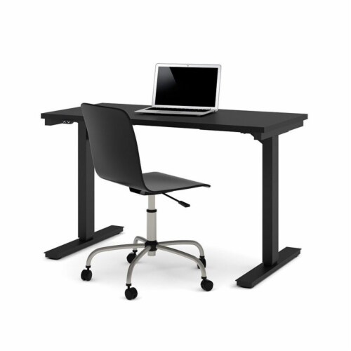 Bestar 24 x 48 Power Adjustable Standing Desk in Black 1 Fry s