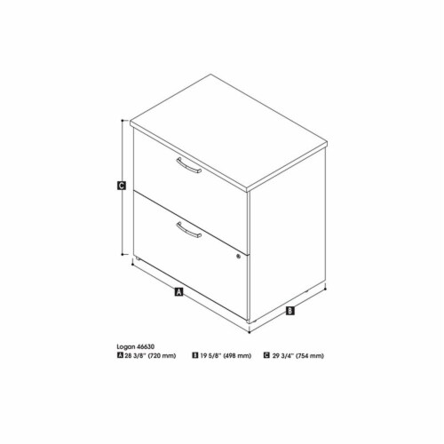 Bestar Universel 29 Lateral File Cabinet in Dark Chocolate 1