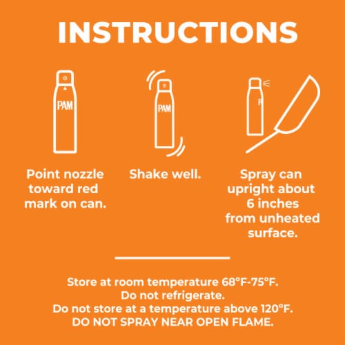 Pam Avocado Oil Non-Gmo Cooking Spray Perspective: bottom