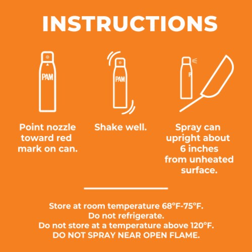 Pam Coconut Oil Non-Gmo Cooking Spray Perspective: bottom