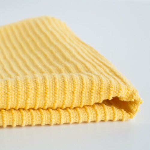 Now Designs Ripple Kitchen Dishcloth, Lemon Yellow - 13 x 13 in Set of 4 Perspective: bottom