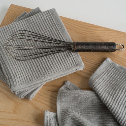 Now Designs Ripple Kitchen Dishcloth, London Gray - 13 x 13 in Set of 4 Perspective: bottom