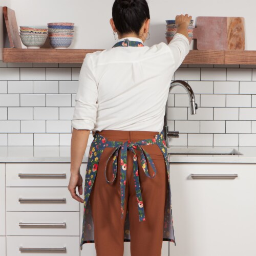 Now Designs Adjustable Straps Midnight Garden Kitchen Apron Perspective: bottom