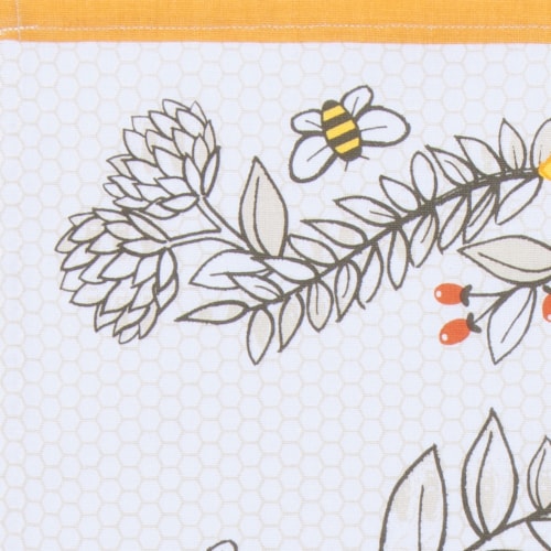Now Designs 100% Cotton Woven Bee Print Kitchen Dish Towels Perspective: bottom