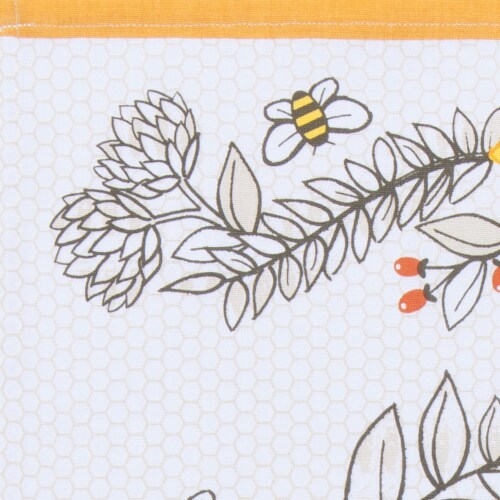 Now Designs 100% Cotton Woven Bee Print Kitchen Dish Towels Perspective: bottom