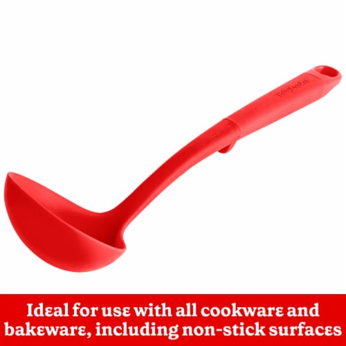 Betty Crocker Silicone 13 Inch Ladle, Red Perspective: bottom