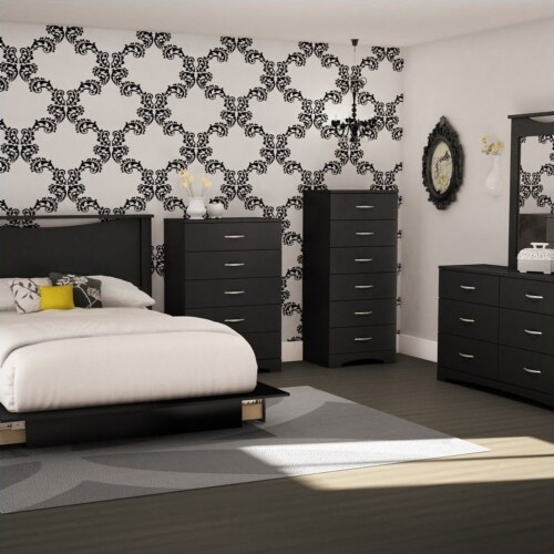 South shore maddox dresser with chest and nightstand set in pure deals