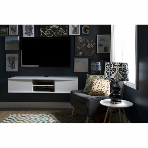 South Shore Agora TV Stand in Pure White 1 King Soopers