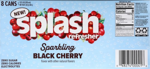 Splash Refresher™ Black Cherry Sparkling Water Cans Perspective: bottom