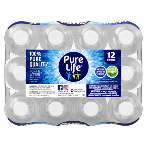 Pure Life Purified Water Perspective: bottom
