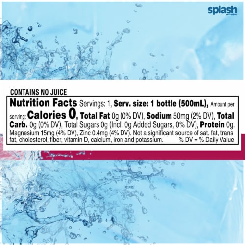 Splash Blast™ Wild Berry Flavored Bottled Water Perspective: bottom