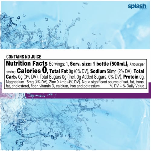 Splash Blast™ Acai Grape Flavored Bottled Water Perspective: bottom
