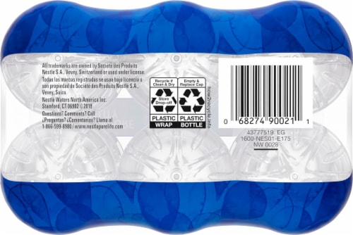 Pure Life® Purified Bottled Water Perspective: bottom