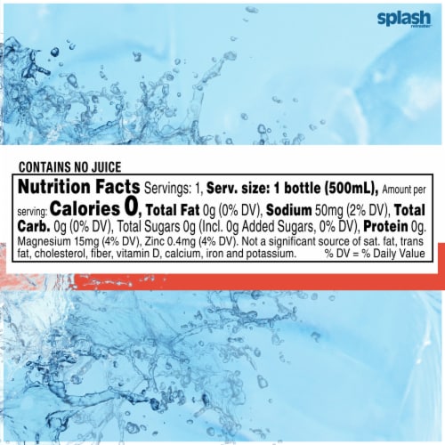 Splash Refresher Mandarin Orange Flavored Water Bottle Perspective: bottom