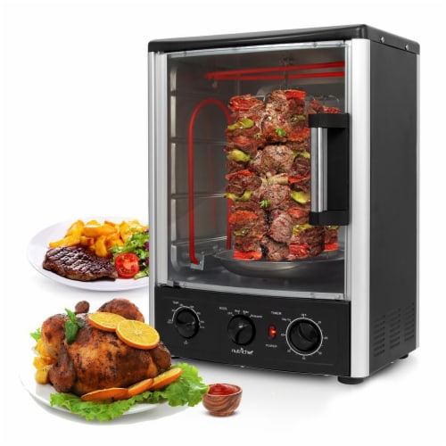 NutriChef PKRT97 Kitchen Countertop Rotisserie Toaster Oven Cooker