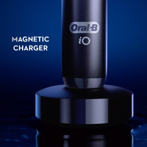 Oral-B Black iO Series 7 Electric Toothbrush with Two Brush Heads Perspective: bottom
