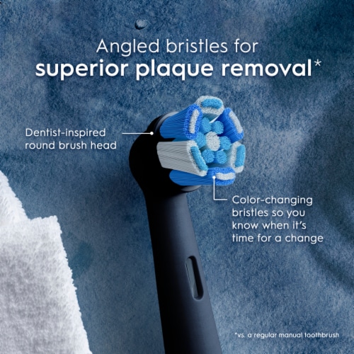 Oral-B iO Ultimate Clean Black Replacement Brush Heads Perspective: bottom