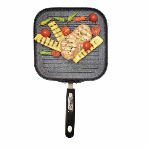 The Rock By Starfrit 030321-006-000 The Rock By Starfrit 10 Grill Pan With Bakelite Handles Perspective: bottom