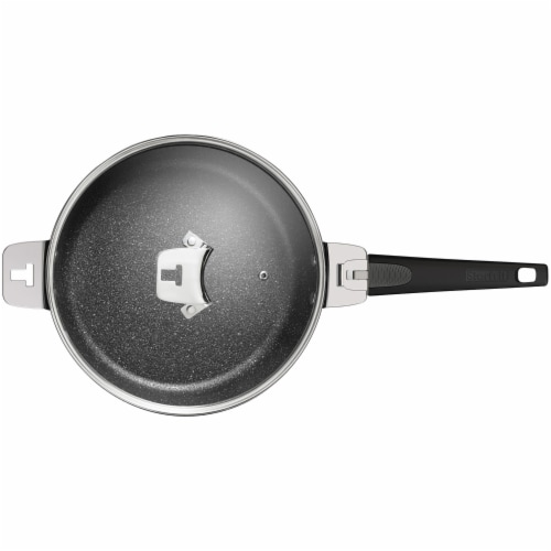 THE ROCK by Starfrit 9-Inch Deep Fry Pan/Dutch Oven with Lid and T-Lock Perspective: bottom