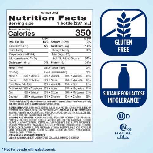 Ensure® Plus Strawberry Ready-to-Drink Nutrition Shakes Perspective: bottom